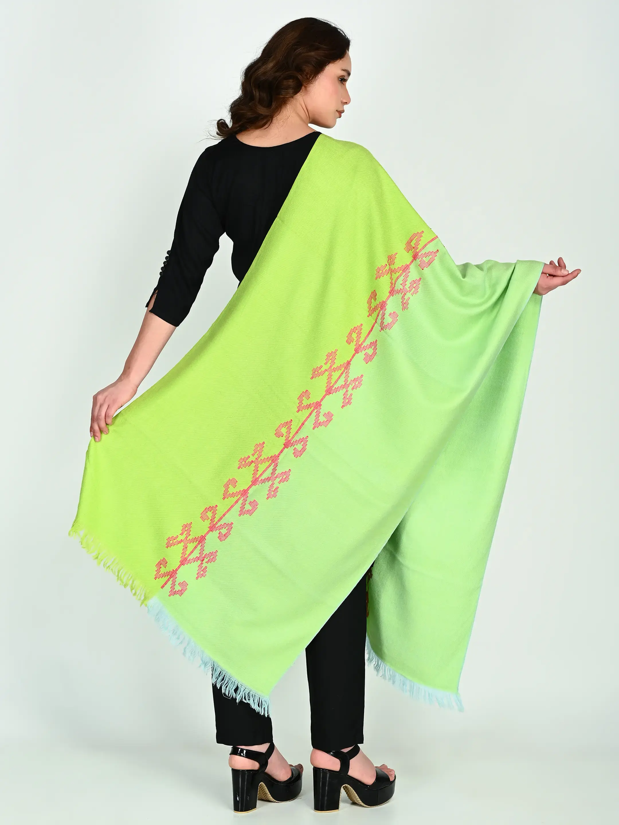 Image 3 of Merino Bamboo Handwoven Stole