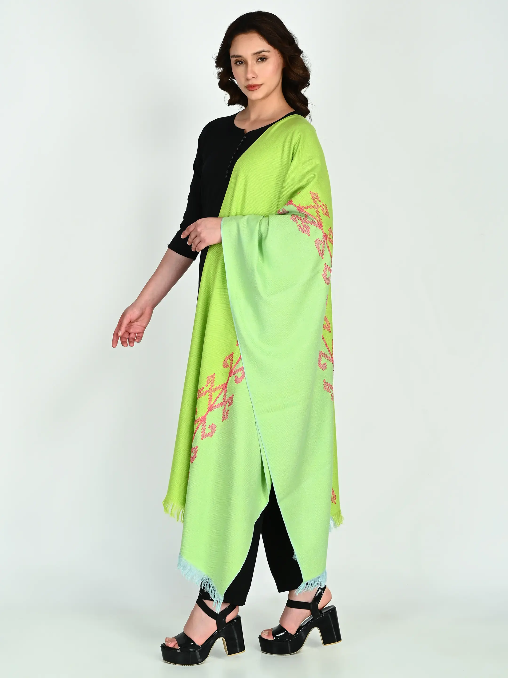 Image 5 of Merino Bamboo Handwoven Stole