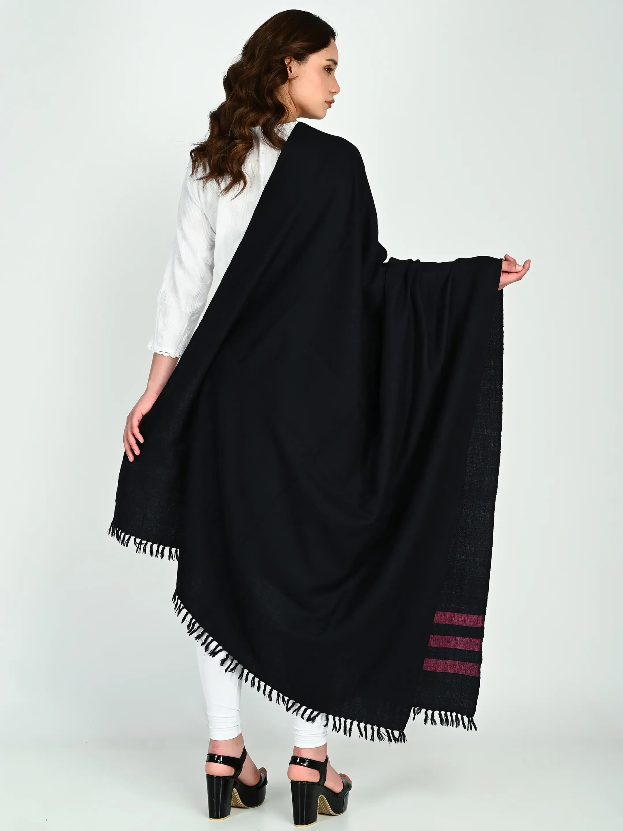 Image 3 of Merino Handwoven Shawl