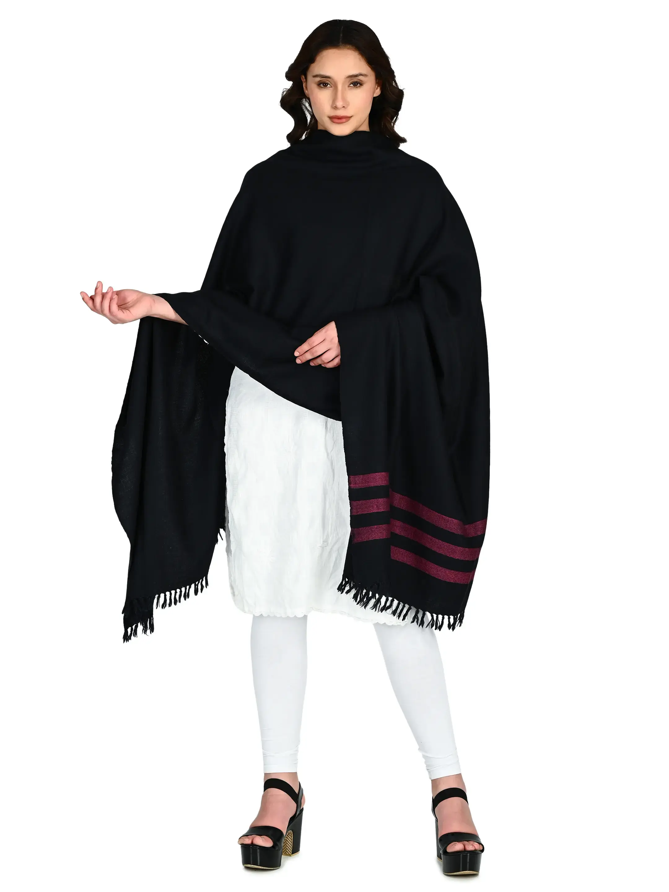 Image 4 of Merino Handwoven Shawl