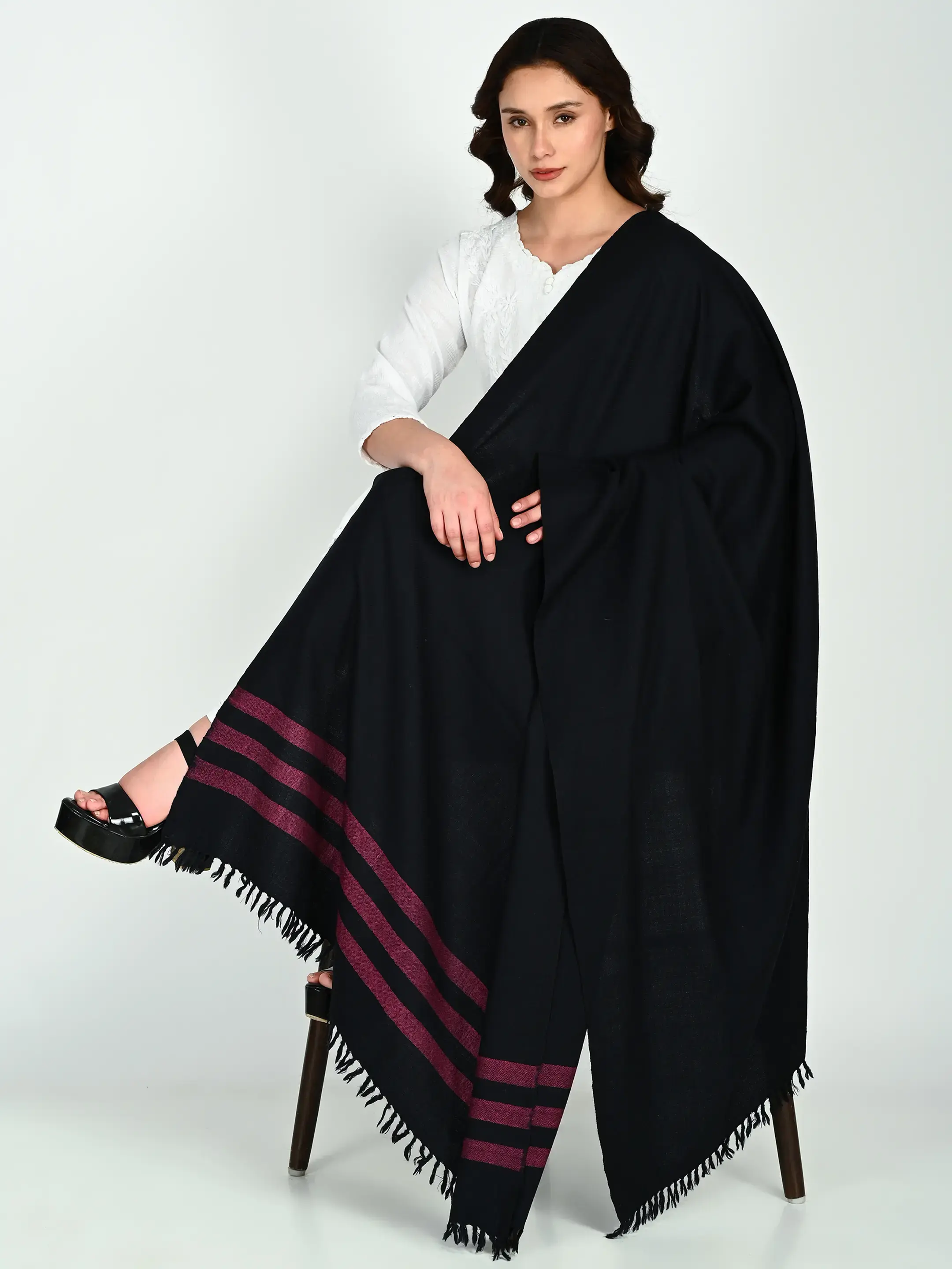 Image 6 of Merino Handwoven Shawl