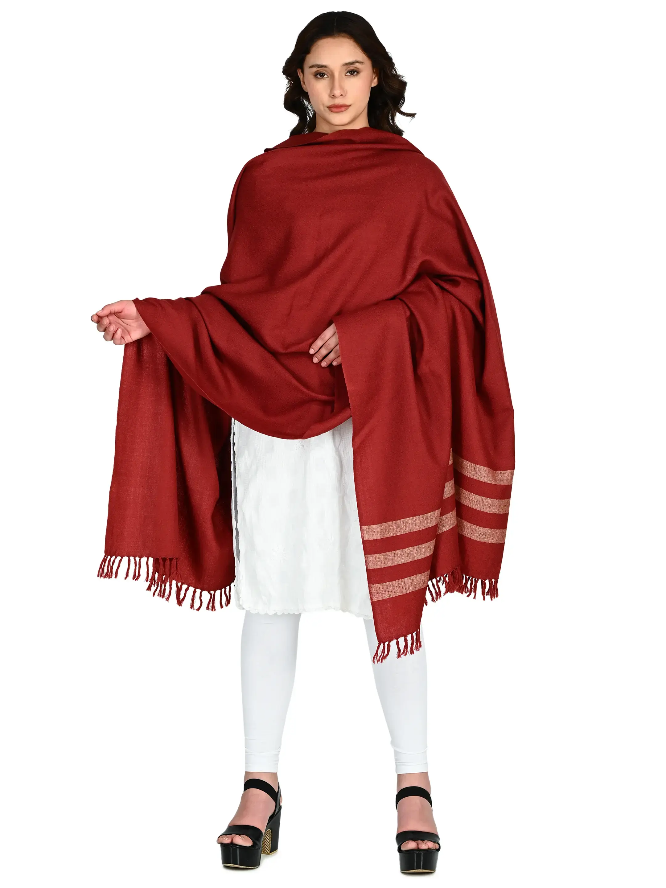 Image 4 of Merino Handwoven Shawl