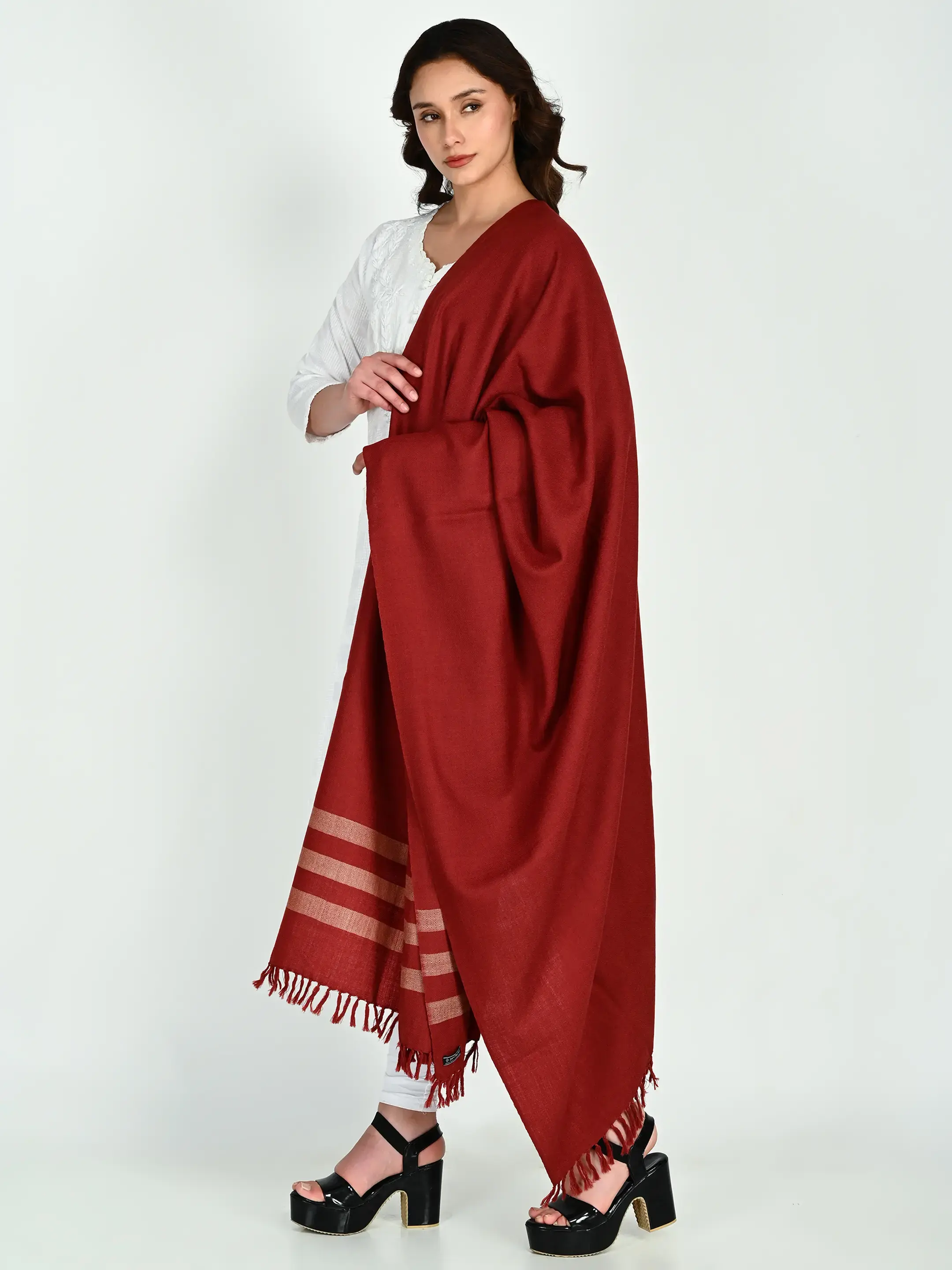Image 5 of Merino Handwoven Shawl