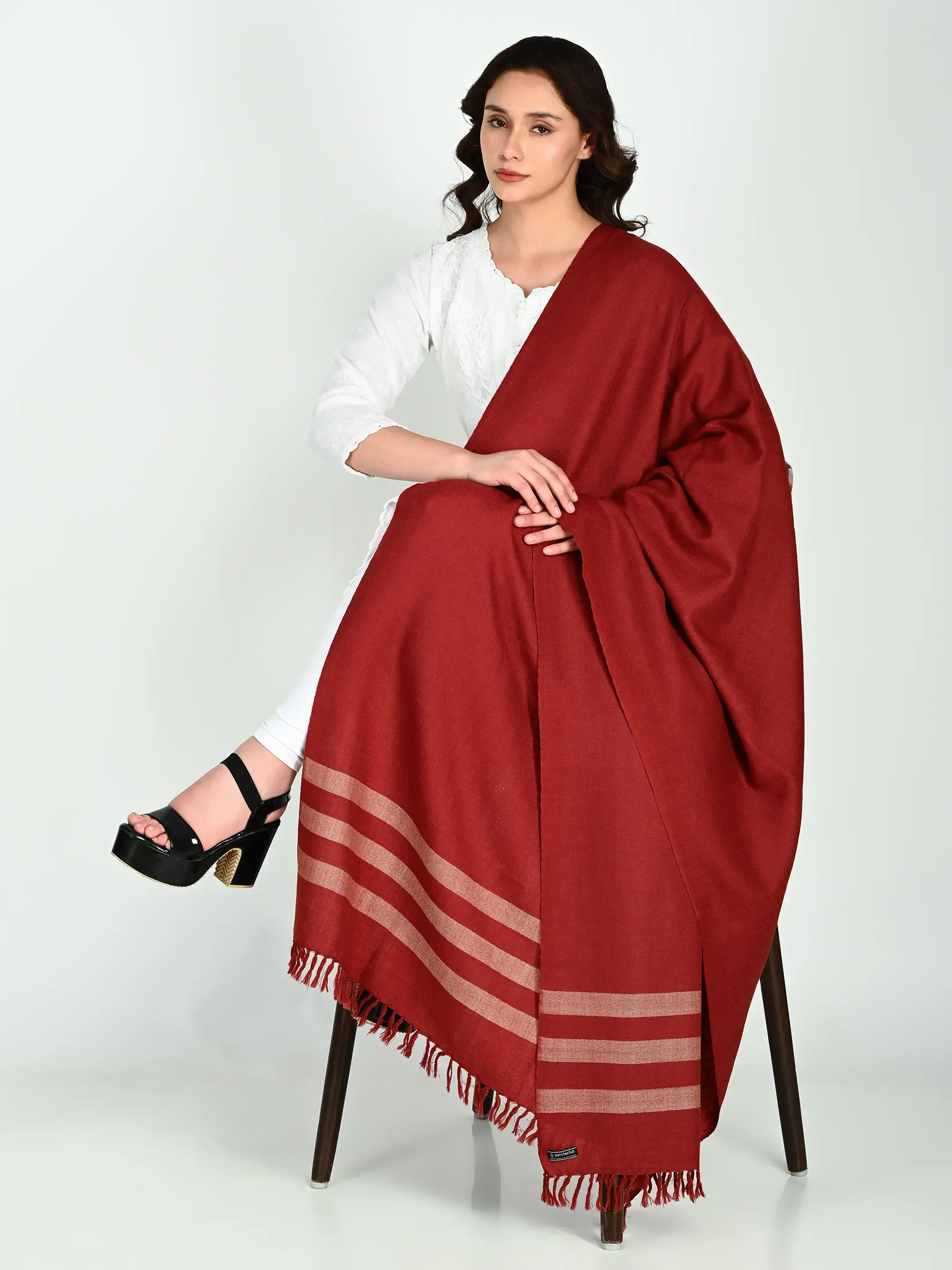 Image 6 of Merino Handwoven Shawl