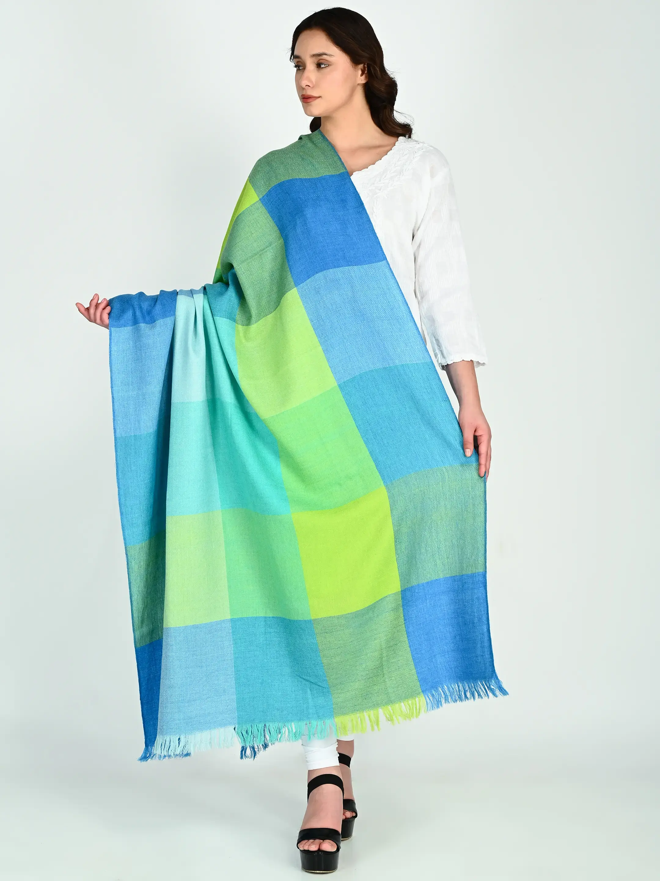 Image 2 of Merino Handwoven Shawl