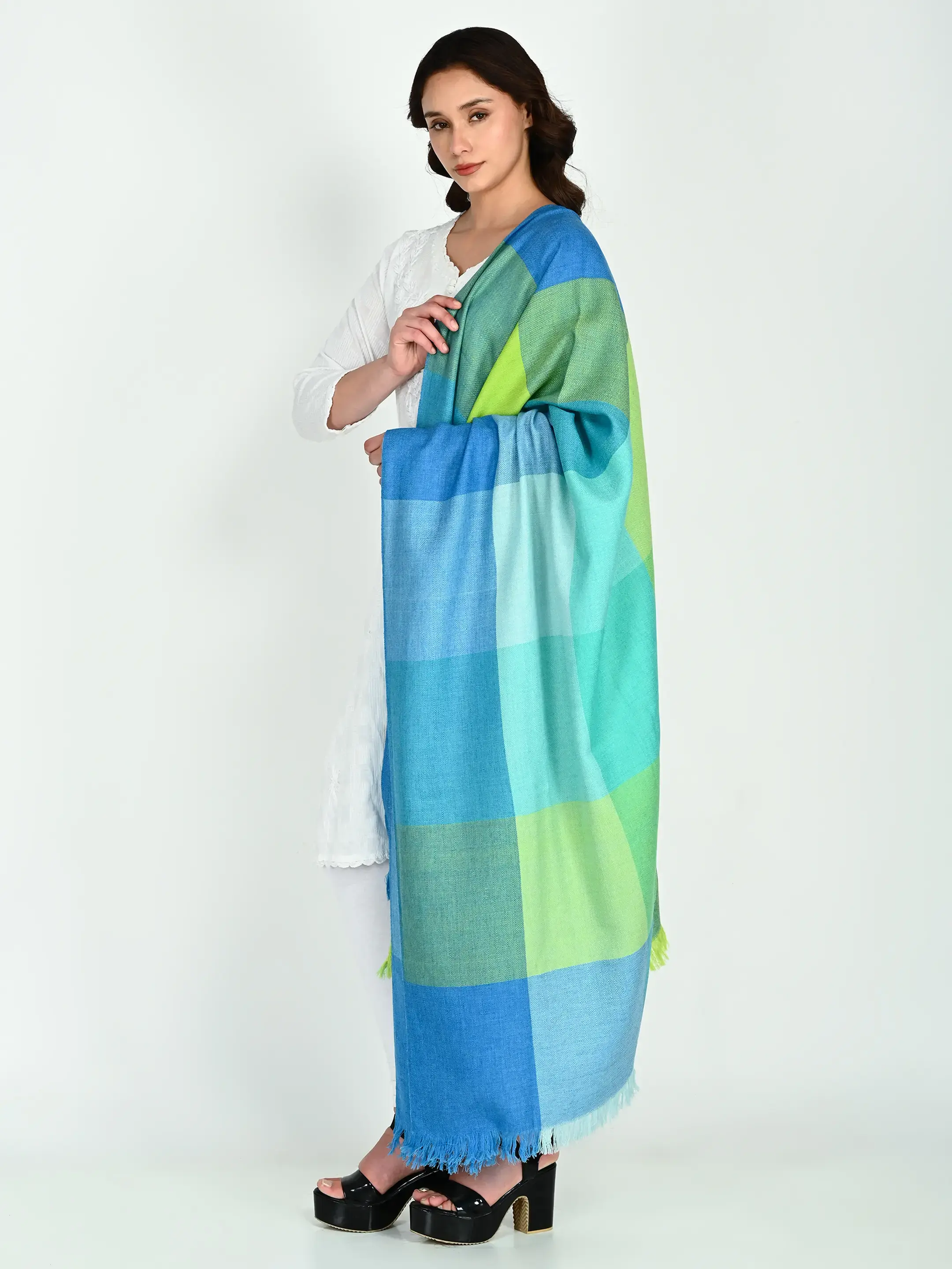 Image 5 of Merino Handwoven Shawl