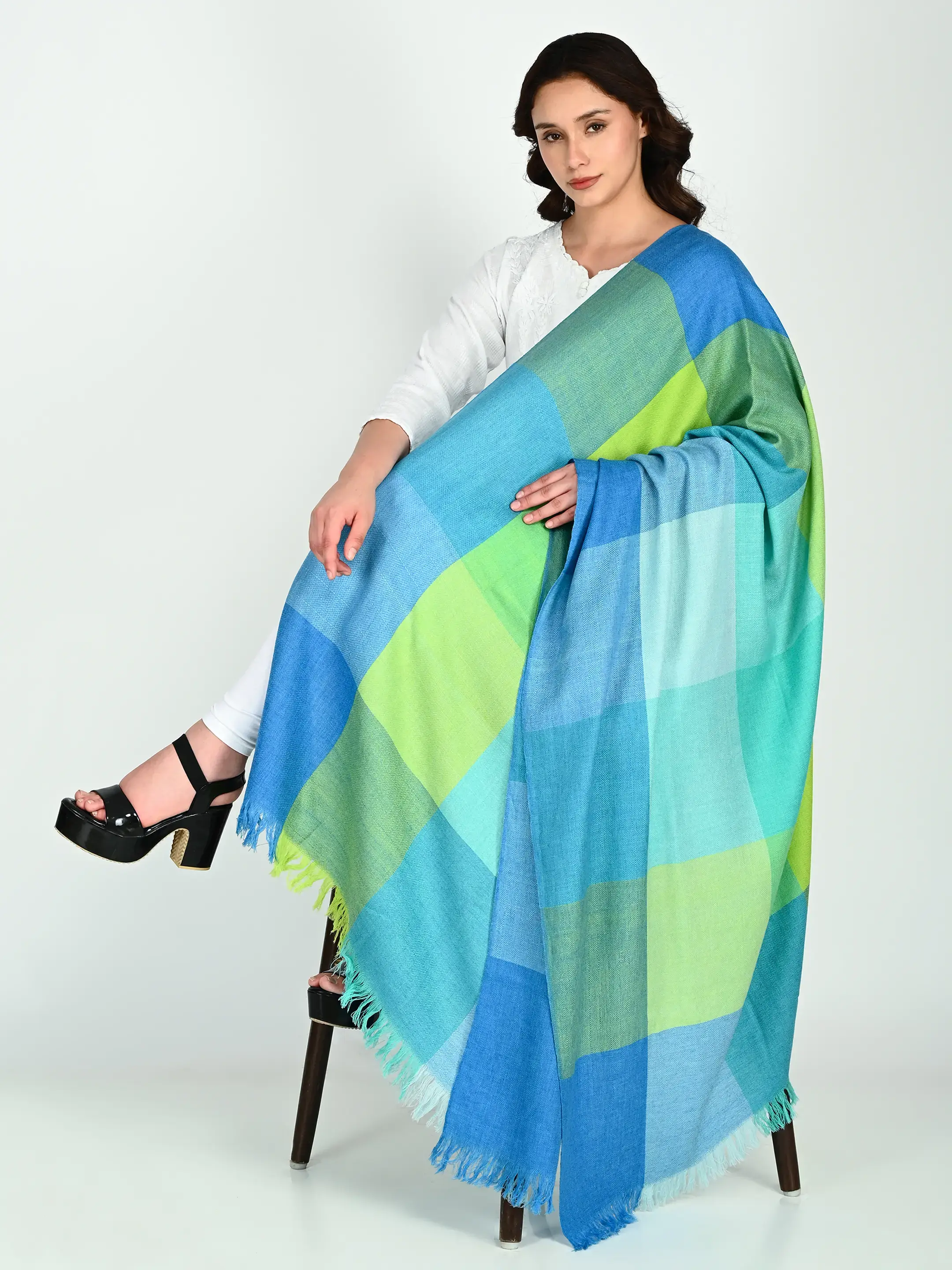 Image 6 of Merino Handwoven Shawl