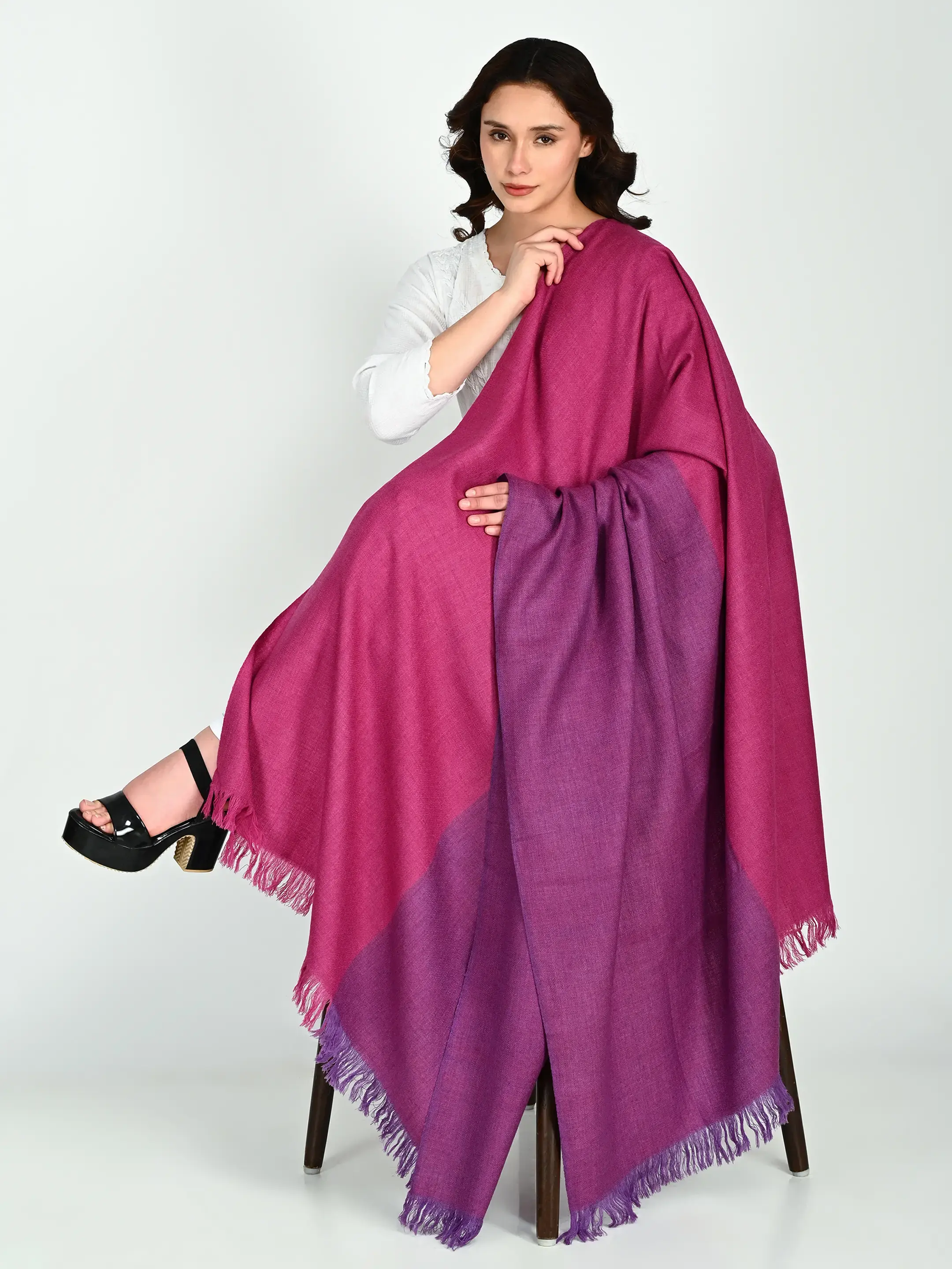 Image 1 of Merino Handwoven Shawl