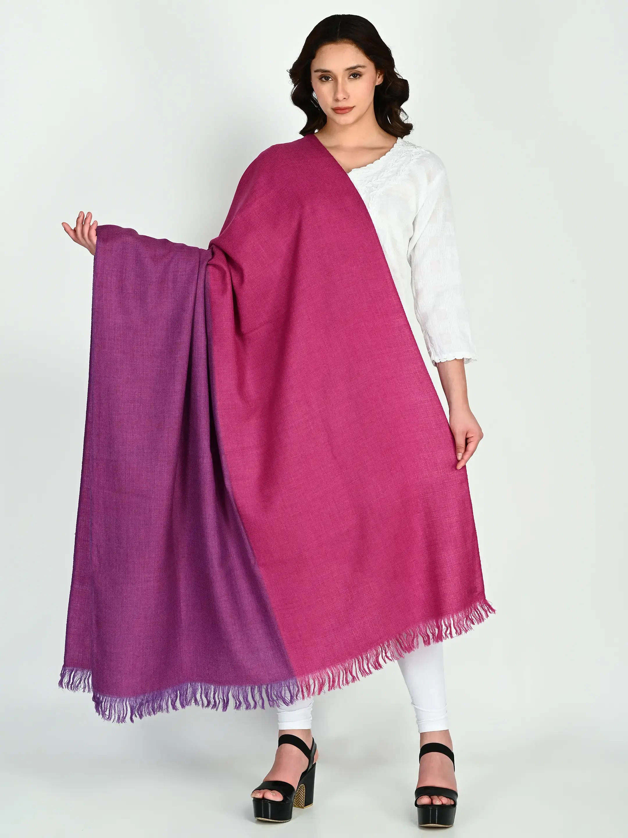 Image 4 of Merino Handwoven Shawl
