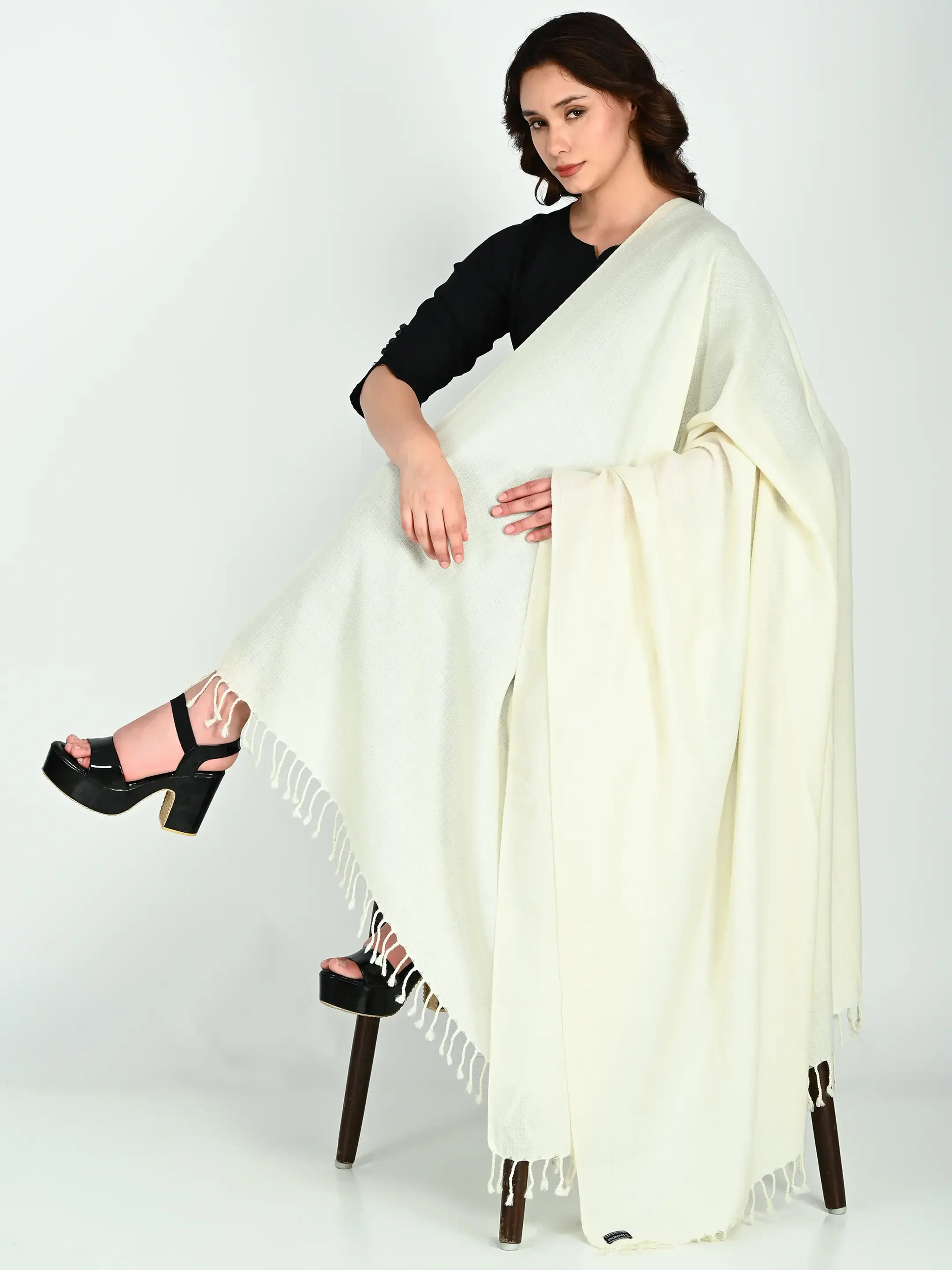 Image 1 of Merino Handwoven Shawl