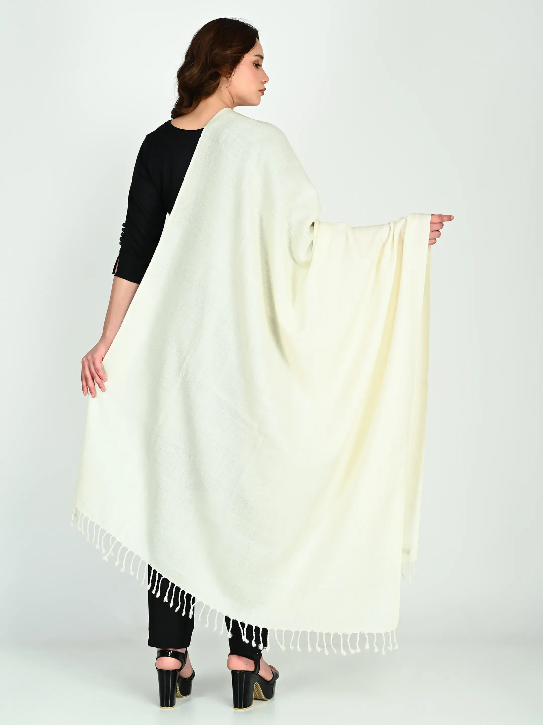 Image 2 of Merino Handwoven Shawl