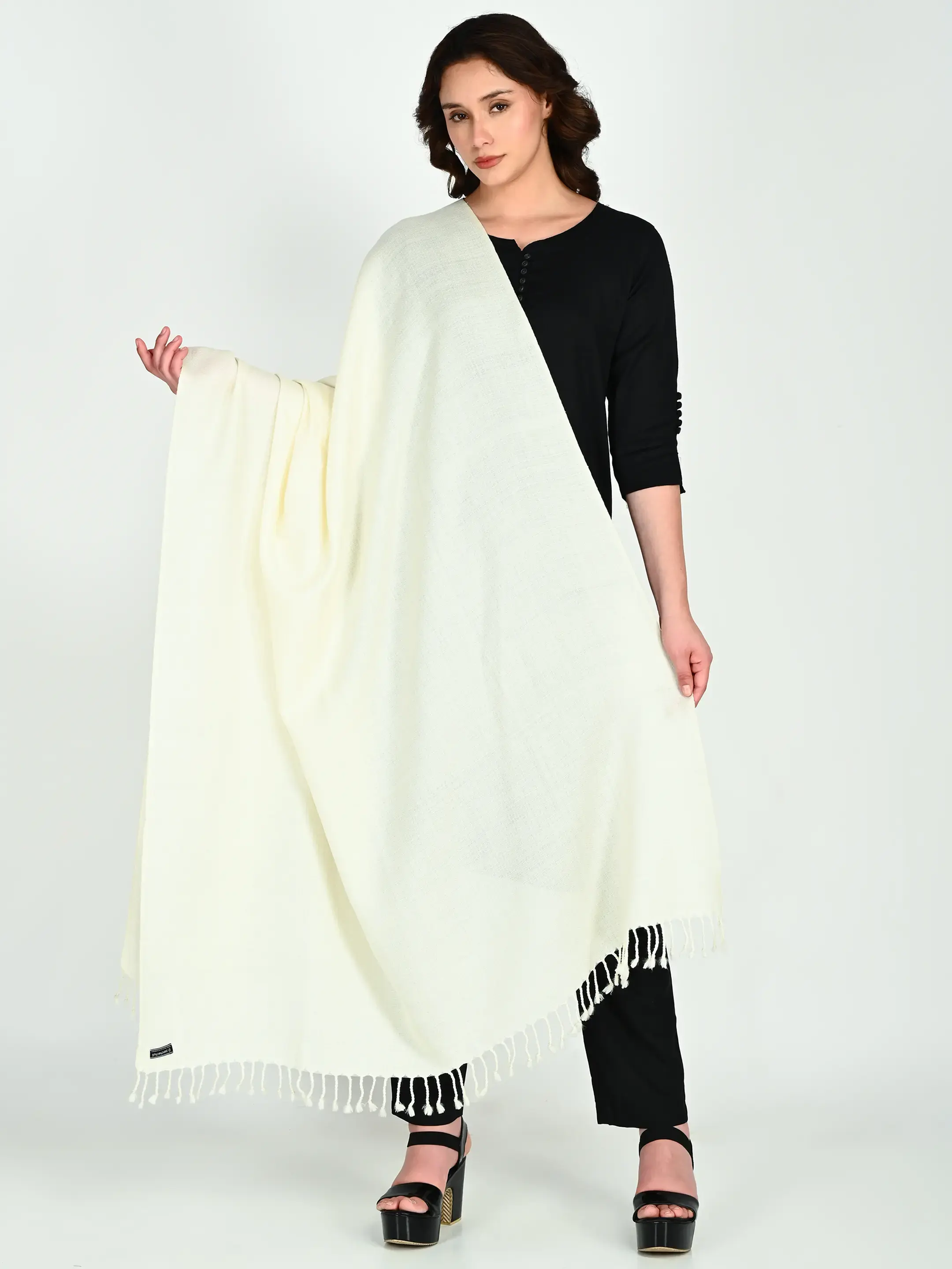 Image 3 of Merino Handwoven Shawl