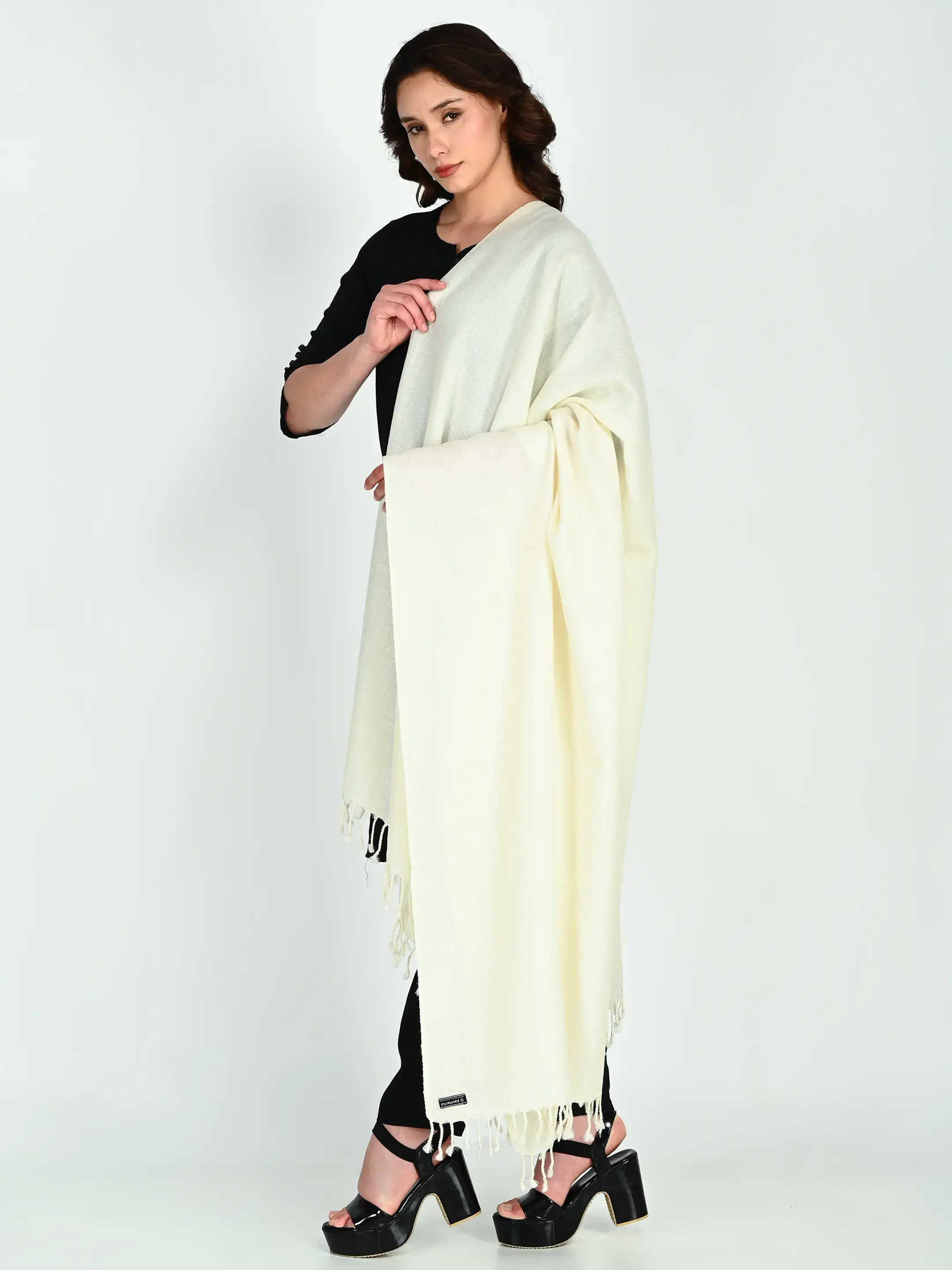 Image 6 of Merino Handwoven Shawl