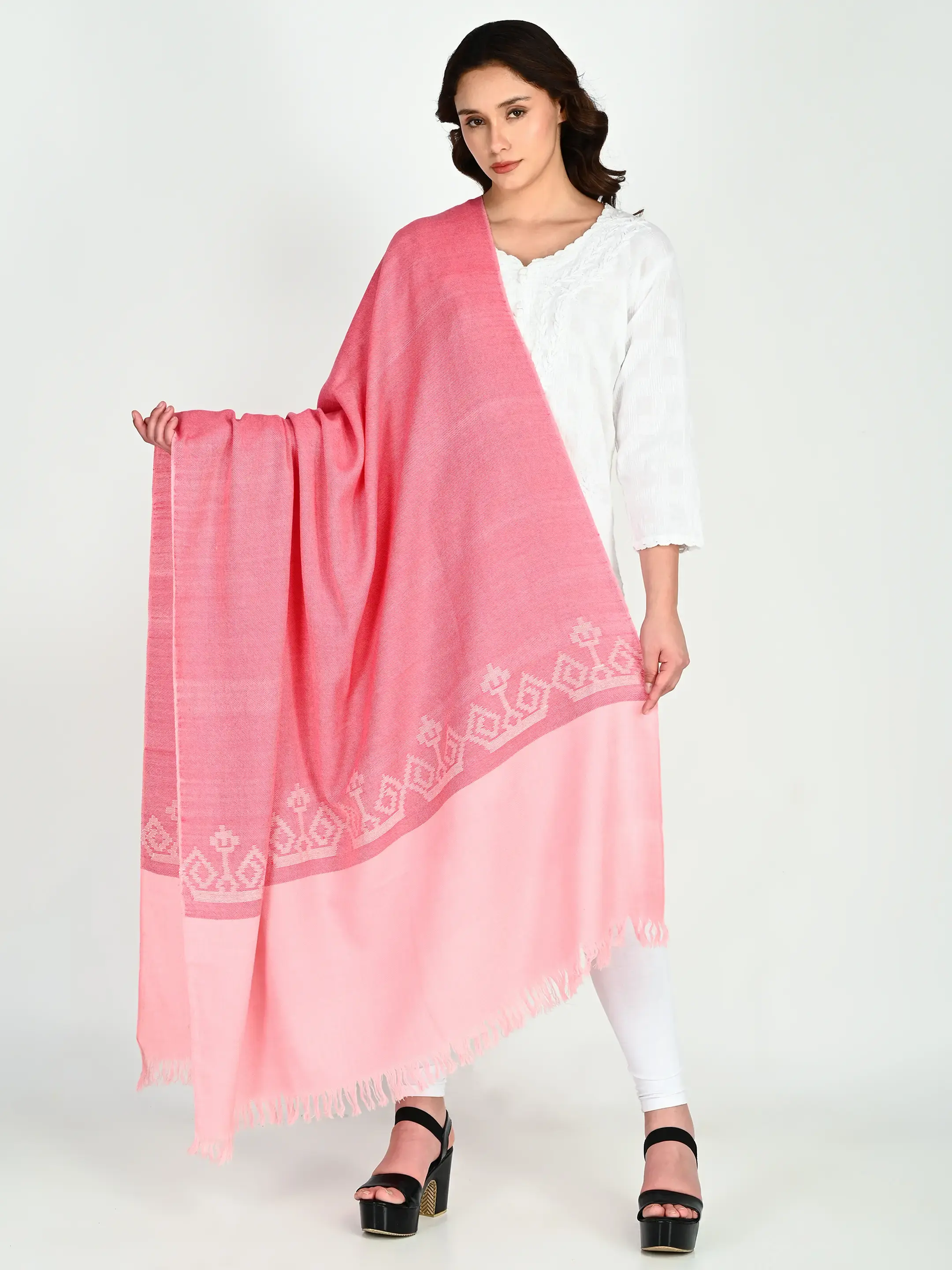 Image 2 of Merino Handwoven Shawl
