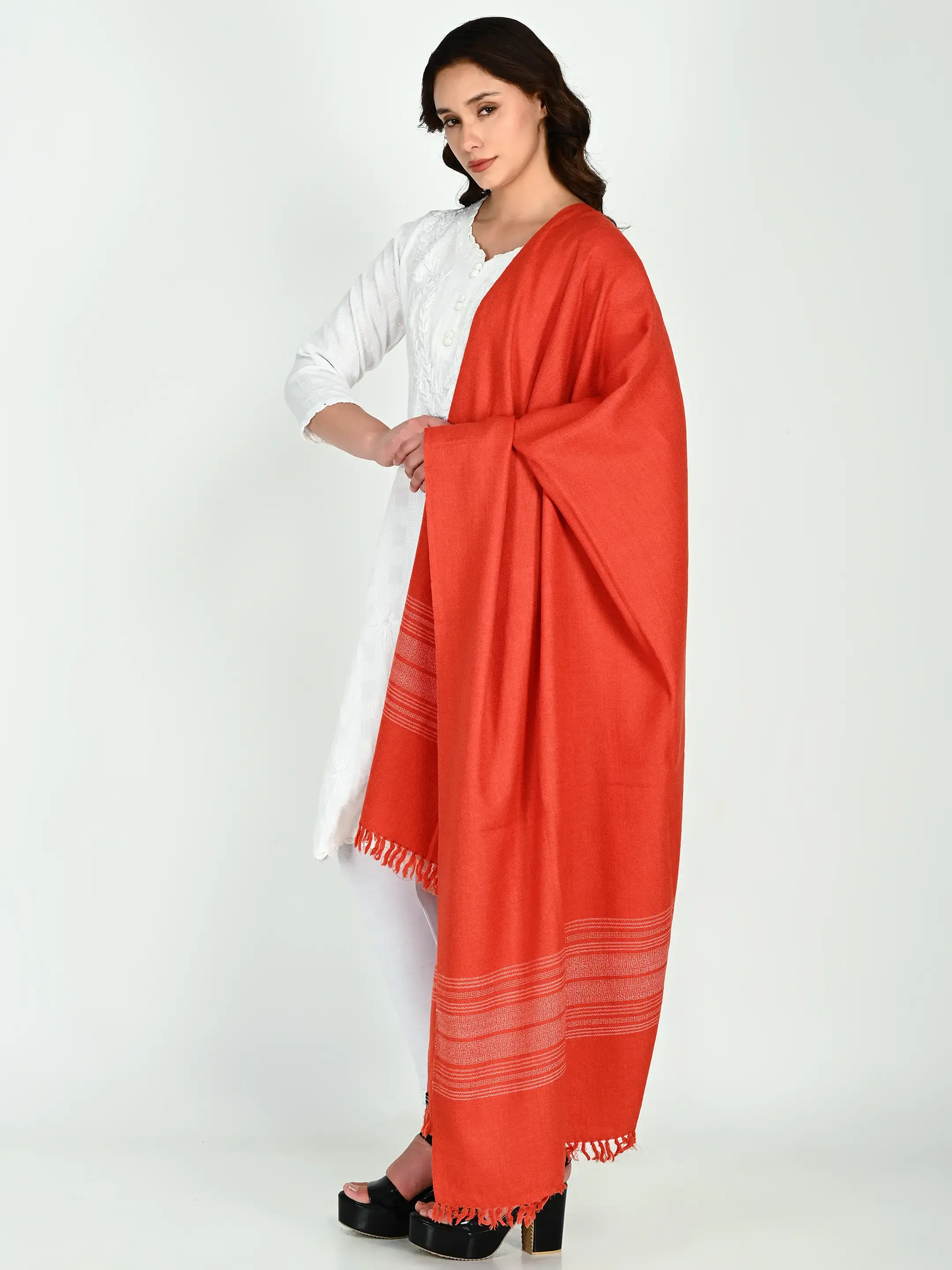 Image 2 of Merino Handwoven Shawl