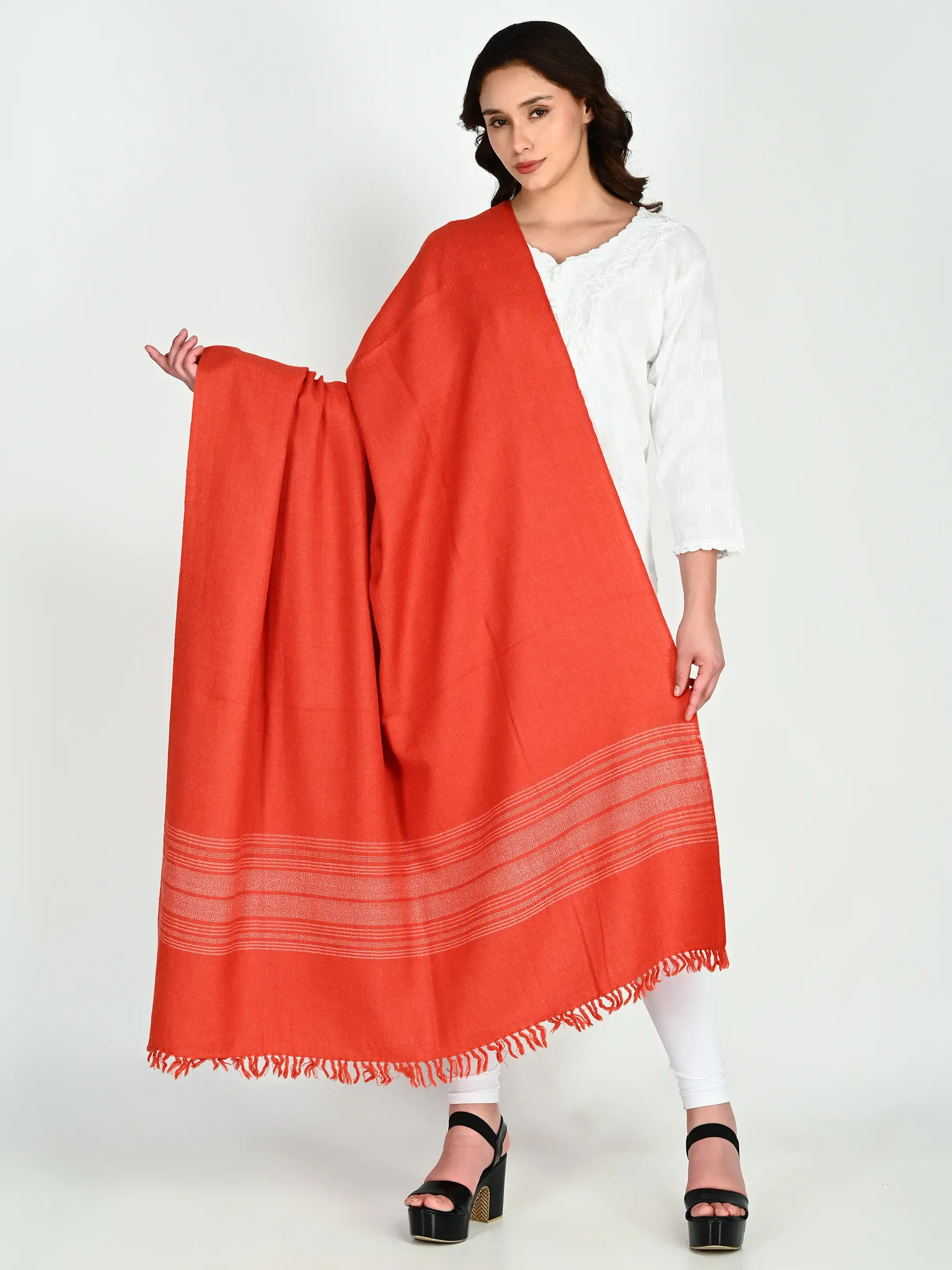 Image 4 of Merino Handwoven Shawl