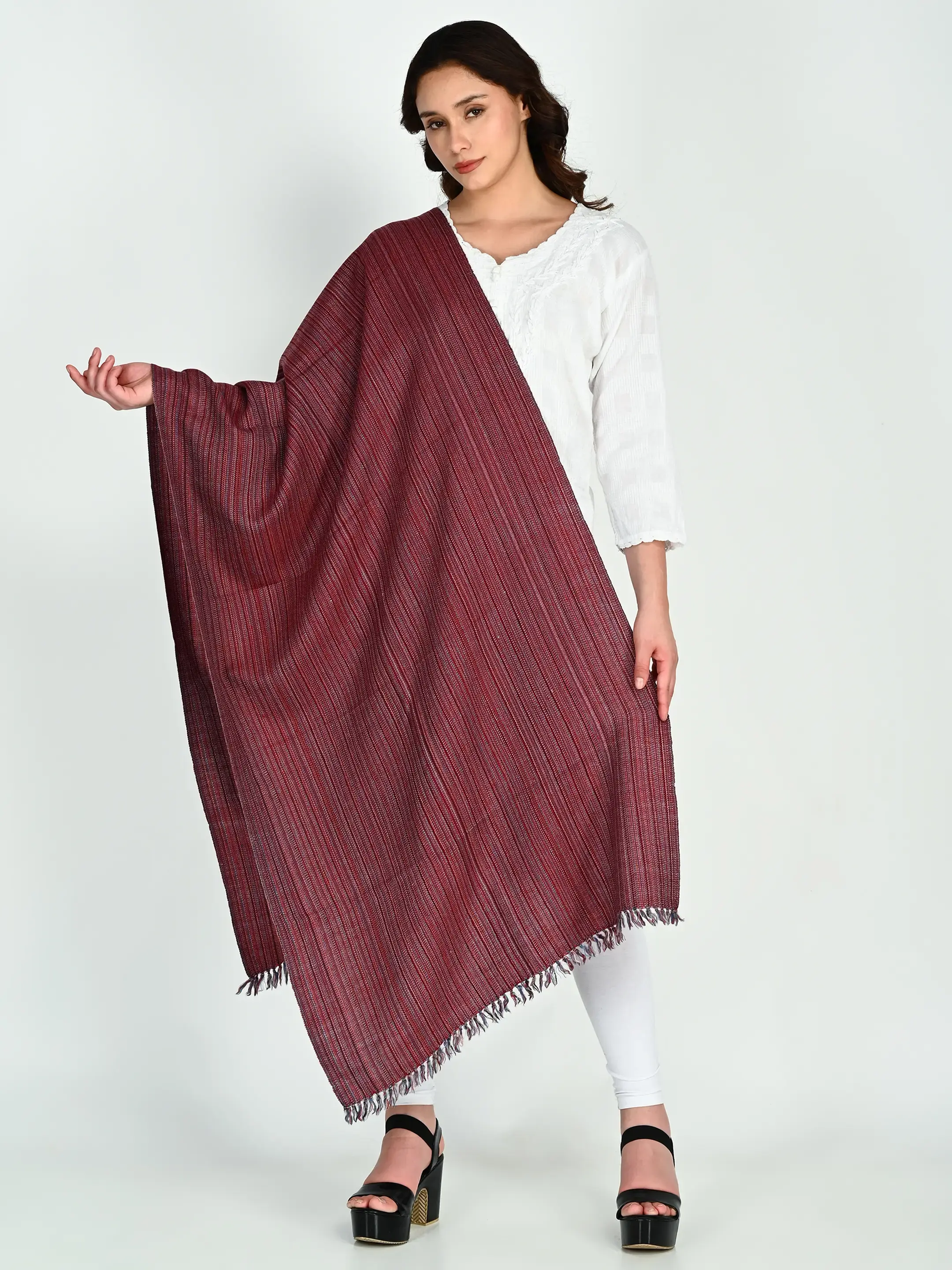 Image 4 of Merino Handwoven Stole