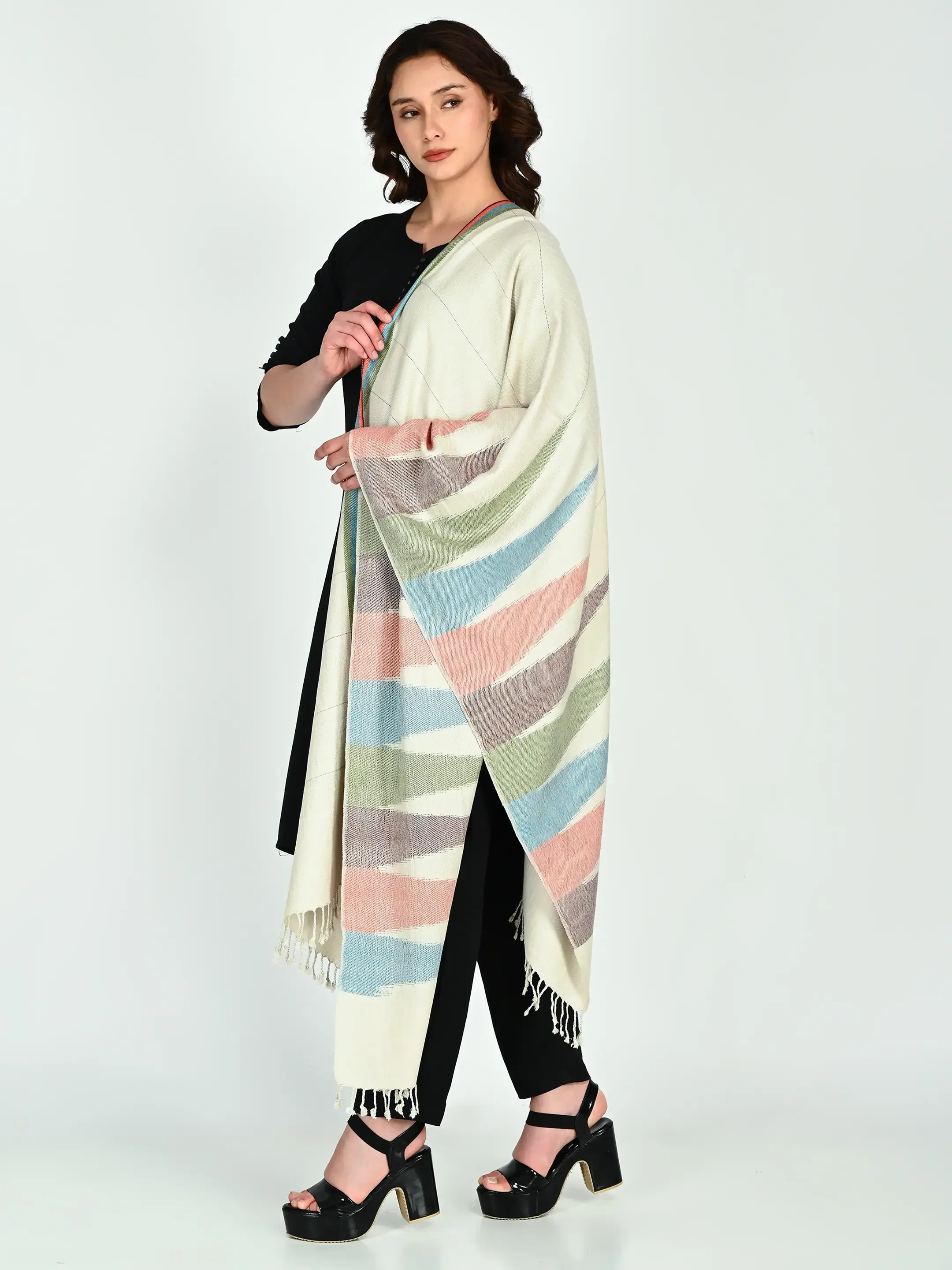 Image 2 of Merino Handwoven Stole