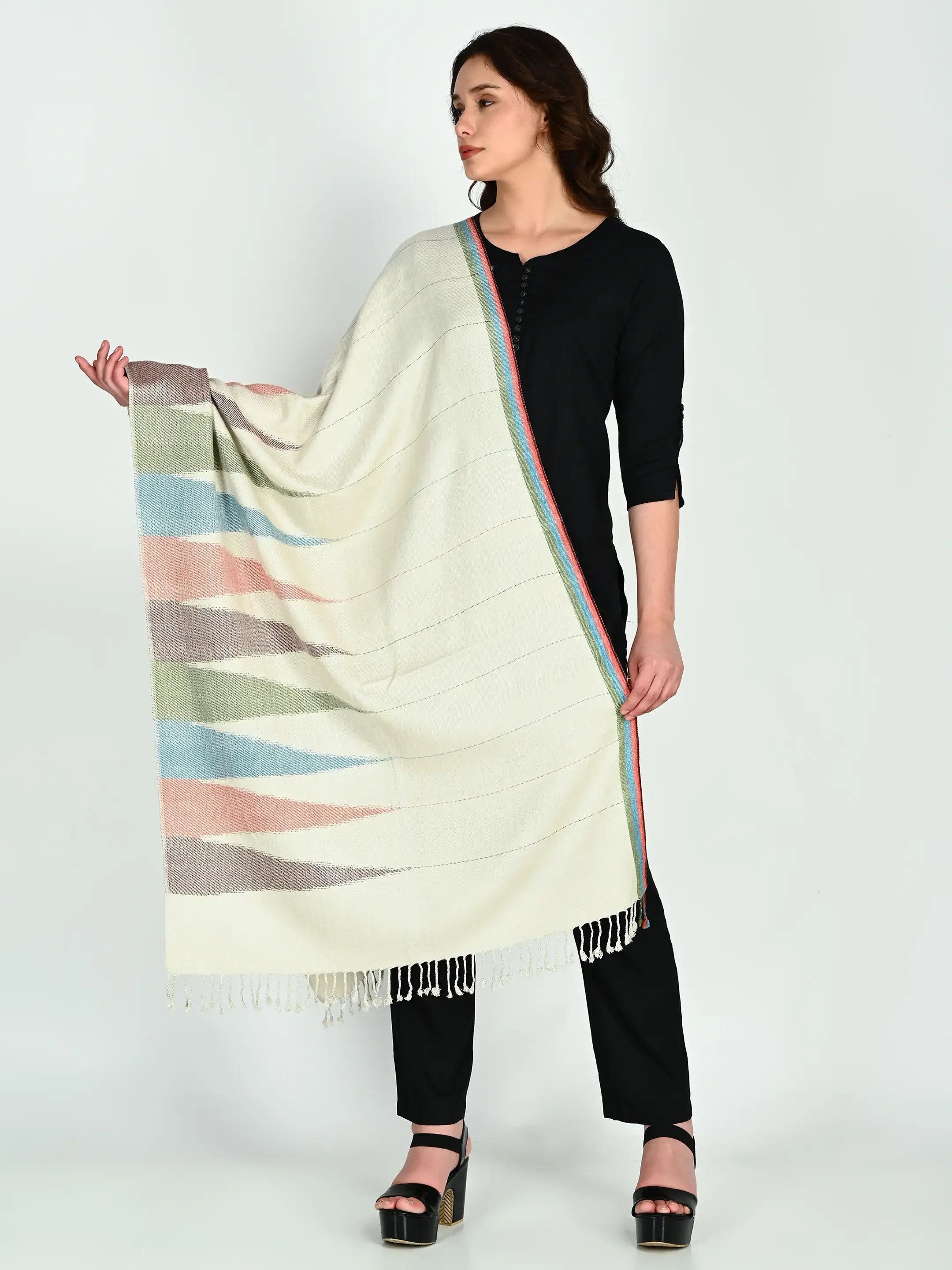 Image 4 of Merino Handwoven Stole