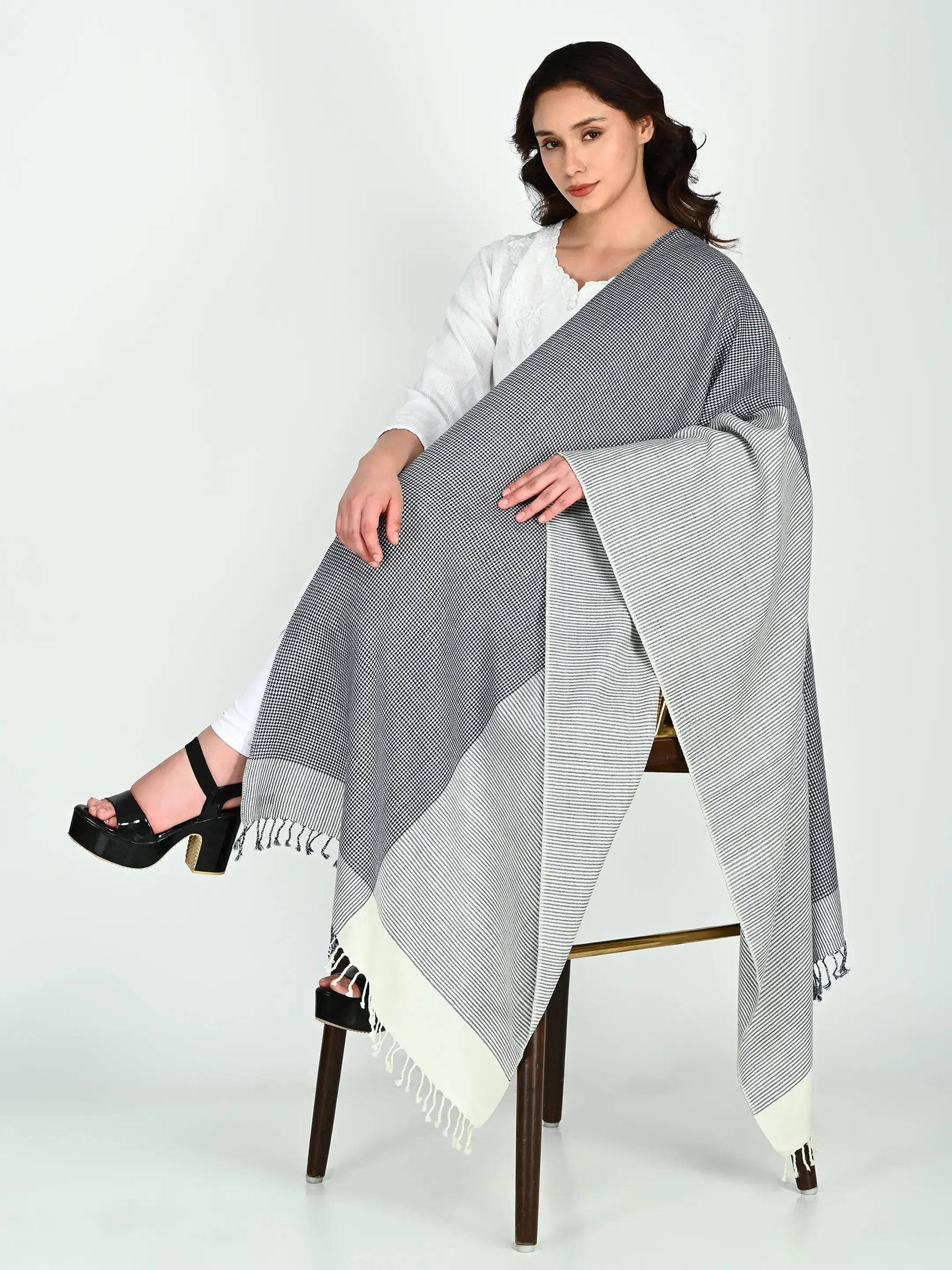 Image 1 of Merino Handwoven Stole