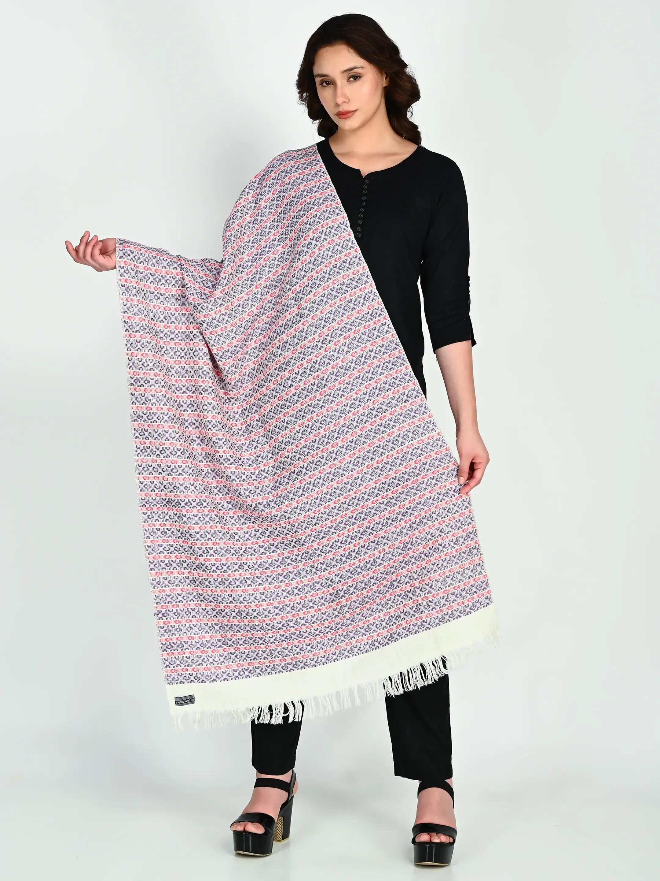 Image 4 of Merino Handwoven Stole