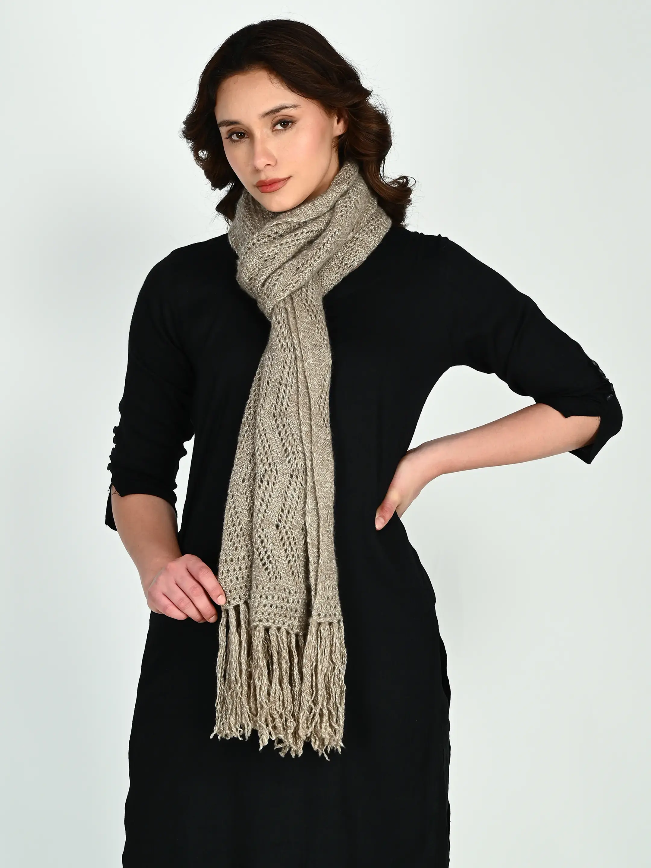 Image 1 of Pashmina Handknitted Scarf