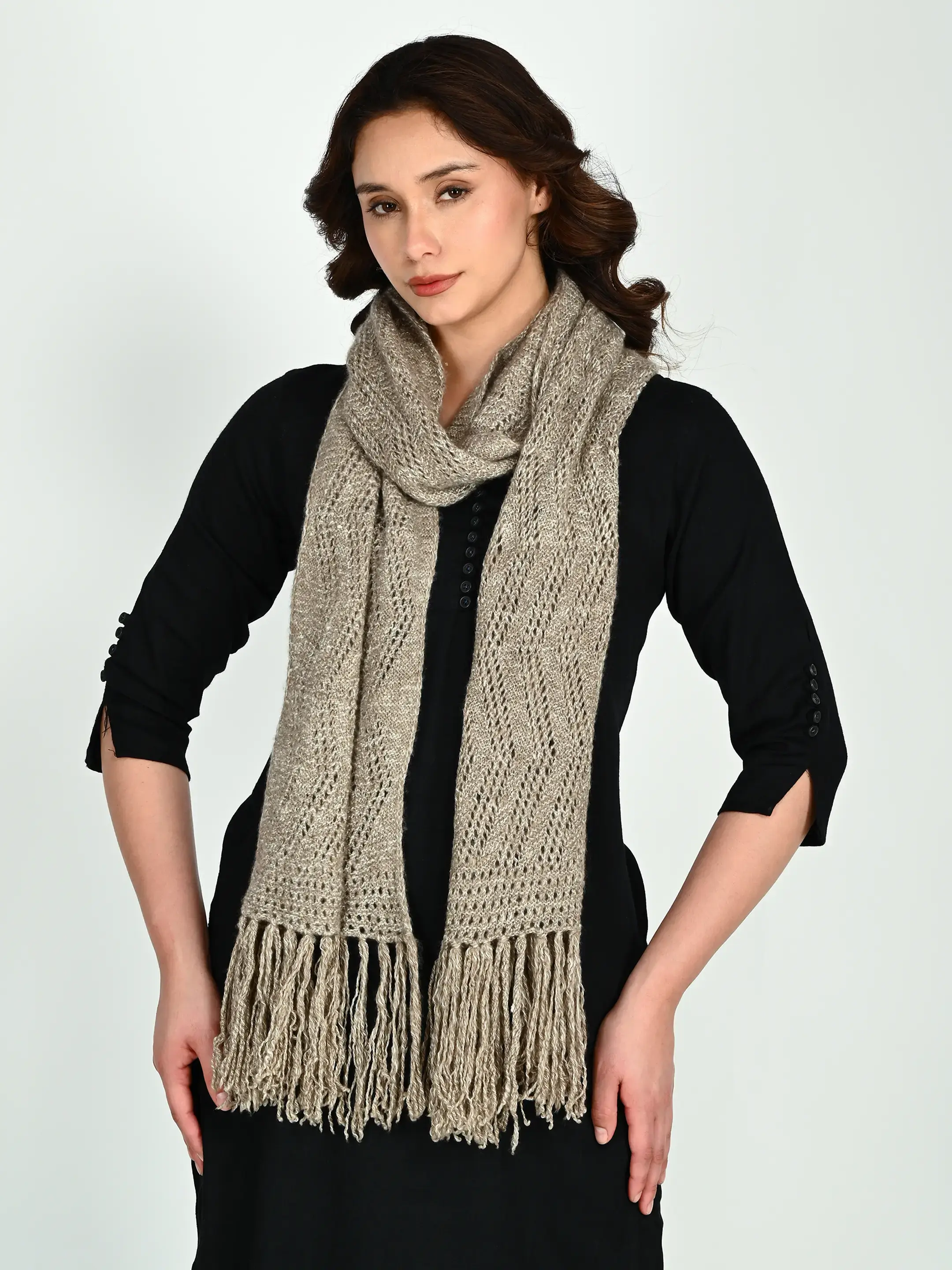 Image 2 of Pashmina Handknitted Scarf